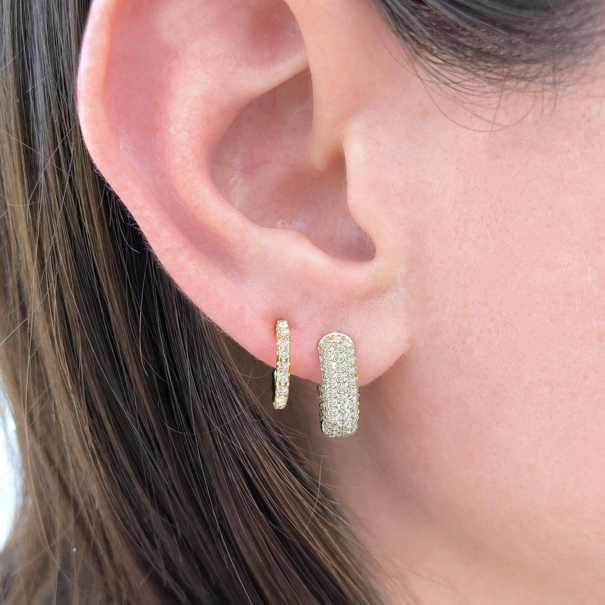 Frosted | Huggie Hoop Earrings – Jaimie Nicole