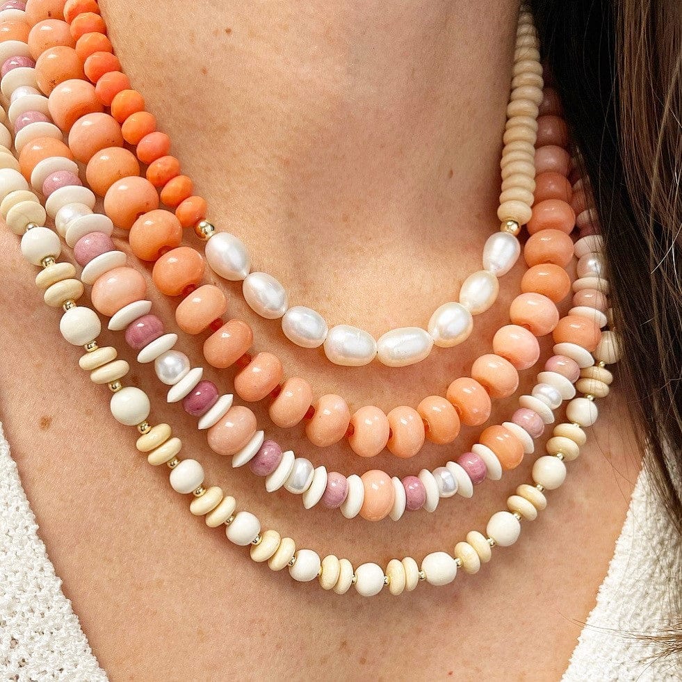 BEADazzled | Coral Mix Beaded Necklace