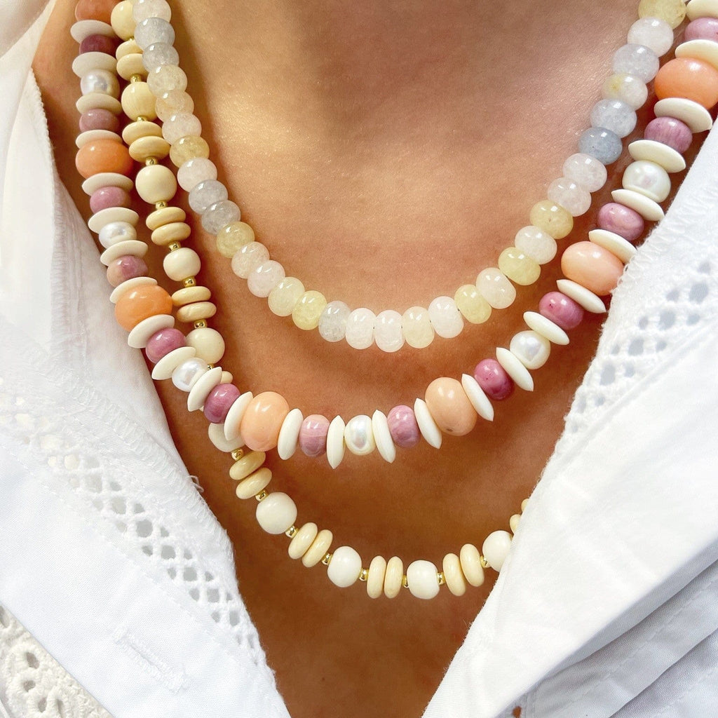 BEADazzled | Coral Mix Beaded Necklace