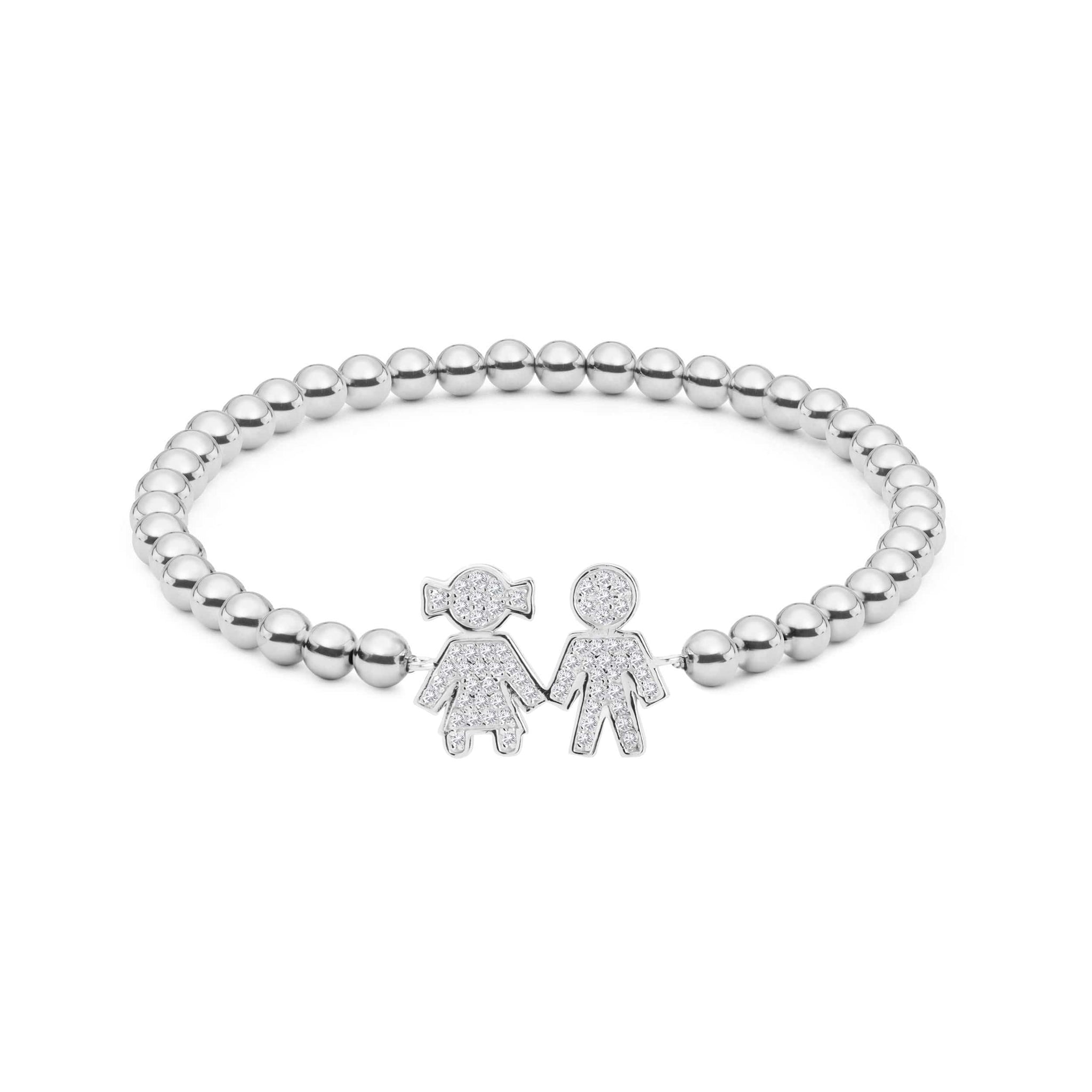Sterling Silver Guardian Angel Bracelet - Adjustable - BeadifulBABY