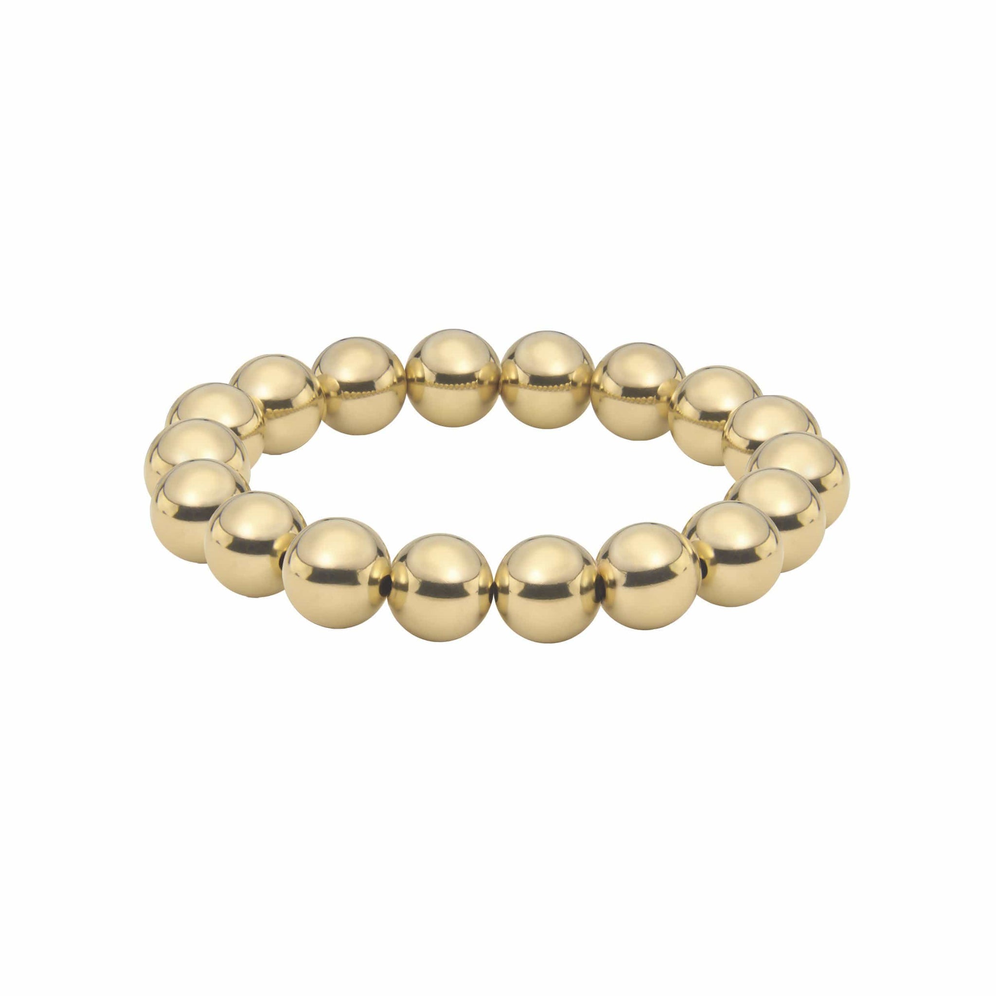 Southern Gates® 3mm Gold Plated Sterling Silver Round Bead Elastic Bracelet