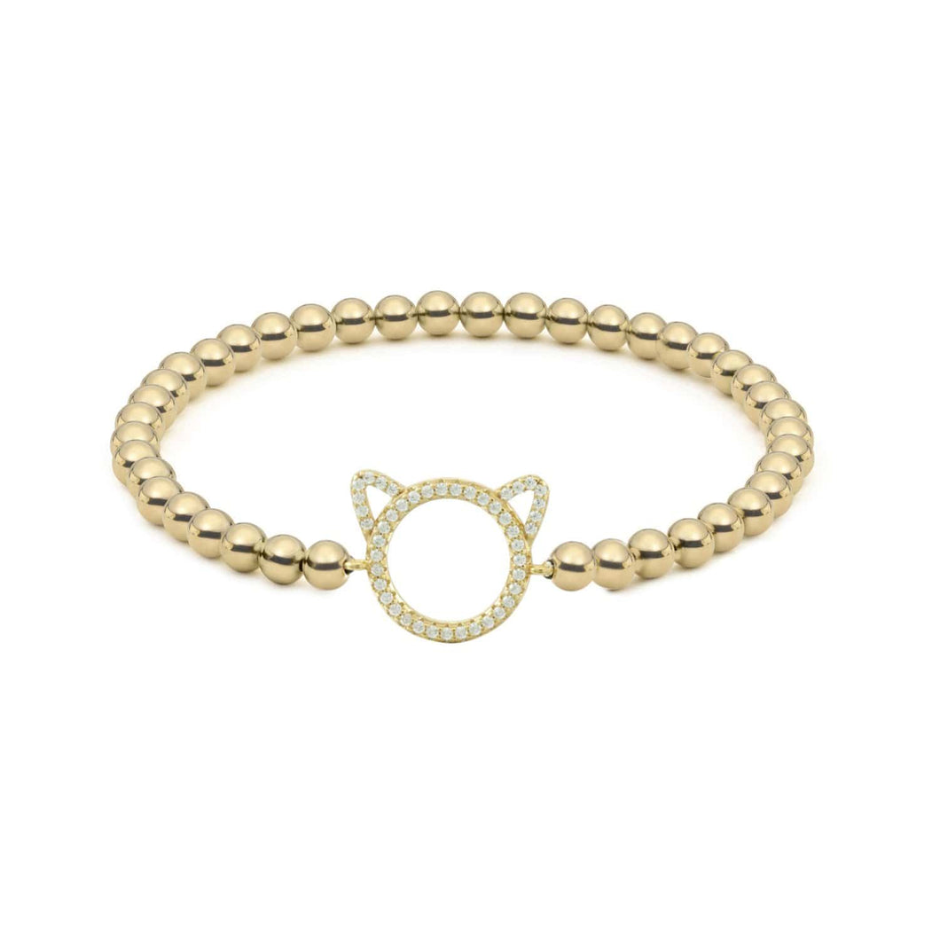 Amazon.com: RUKYF 925 Sterling Silver Bracelets Cute Cat Charm Bracelets  for Women Plated 14k Gold Adjustable Cats Love Charm Bracelet Cute Cat  Gifts for Cat Lover: Clothing, Shoes & Jewelry