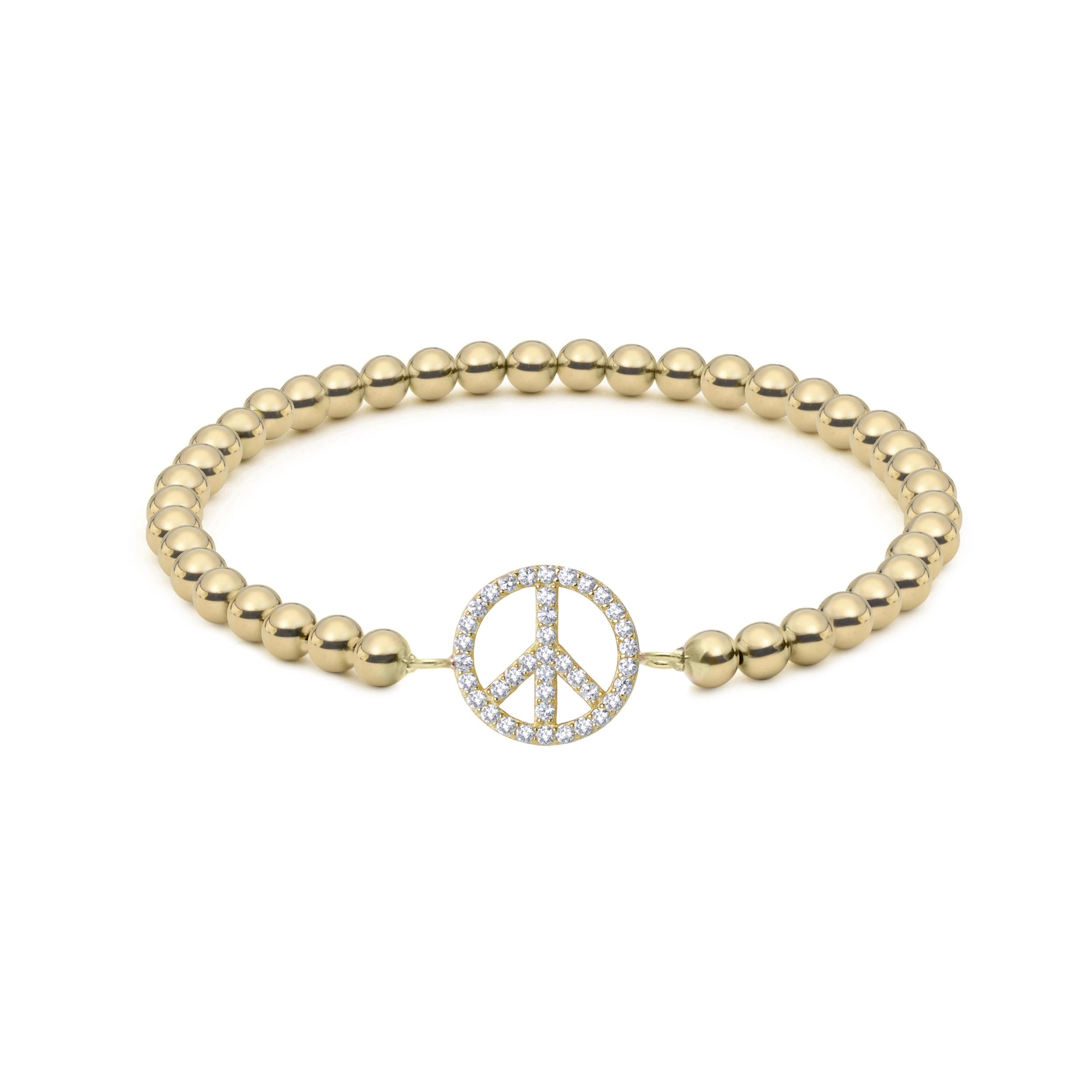 PILGRIM Organic Charm Bracelet Peace Gold - The Art of Home