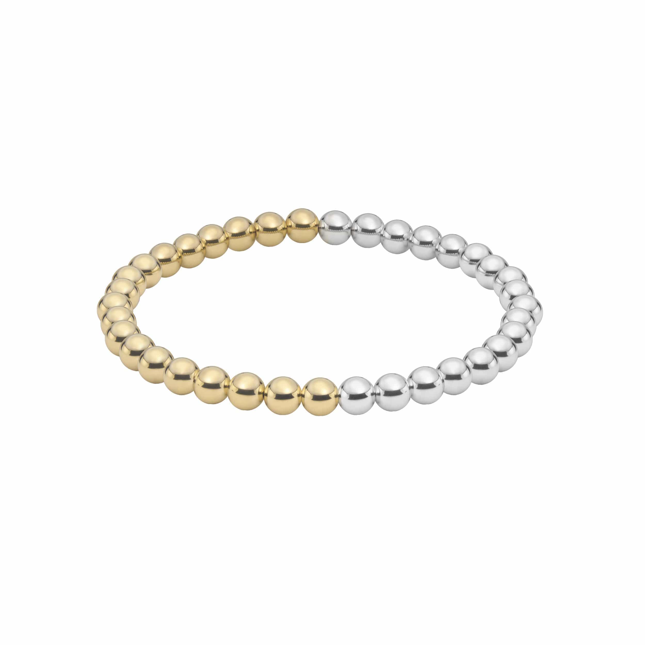 ◆HYERES LOR◆ [Byyer] Silver (W) Moving Ball Bracelet BH7B5 Small Baller | Gold + Silver Bracelet by Jaimie Nicole Jewelry