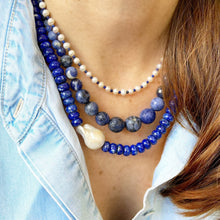 BEADazzled | Lapis Baroque Pearl Beaded Necklace