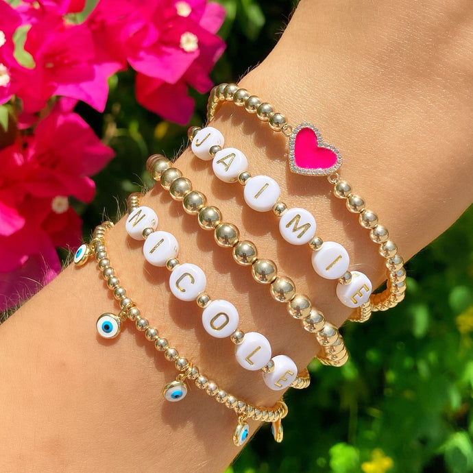 Spell it out stack Bracelet Stack