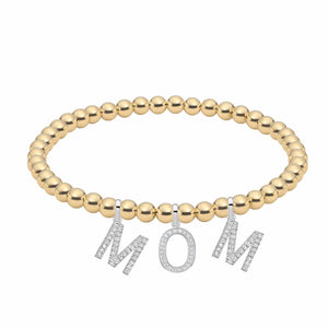 Initial Here | MOM Letter Charm Bracelet