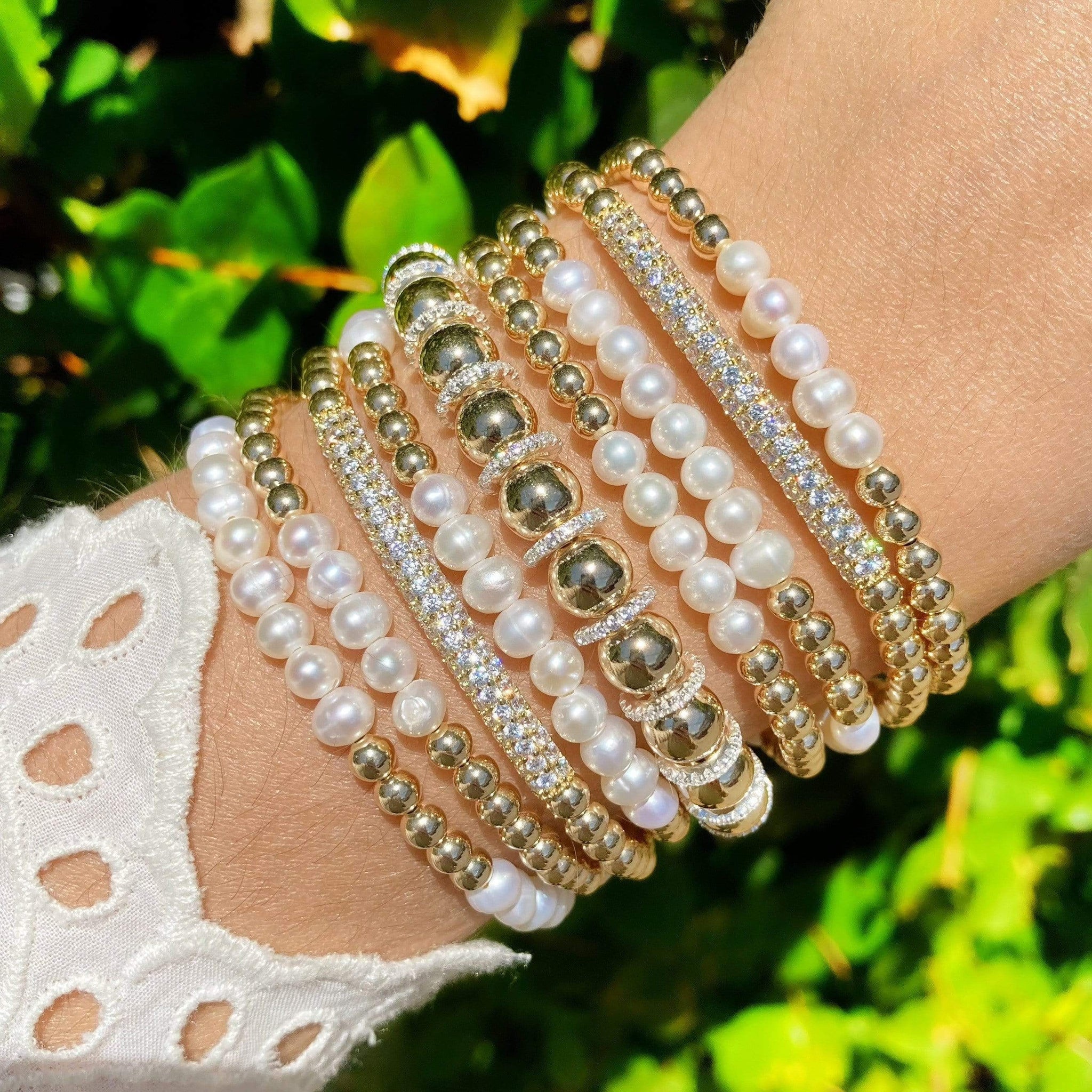 Buy BELLEZIYA Gold Finish & Pearl Charm Bracelet Set | Shoppers Stop