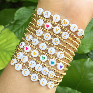 Spell It Out  Custom Gold Initial Bracelets by Jaimie Nicole Jewelry
