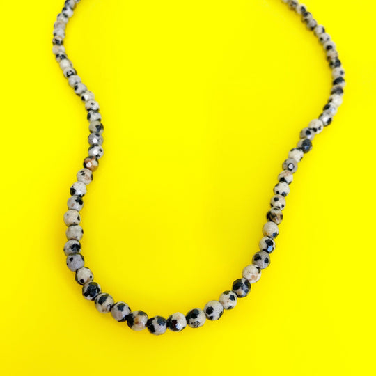 Spotted | Dalmatian Jasper Beaded Necklace